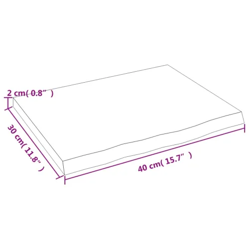 Kupaonska radna ploča 40 x 30 x 2 cm netretirano masivno drvo - Prirodna 40 x 30 x 2 cm Cijena