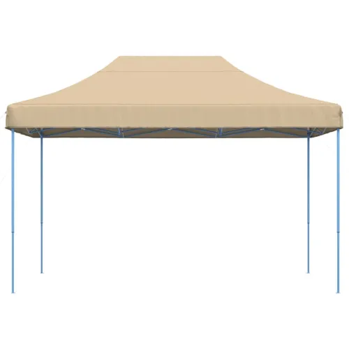 Sklopivi prigodni šator za svadbe - šator za zabave bež 410x279x315 cm - Bež Bez bočnog zida Ne Cijena