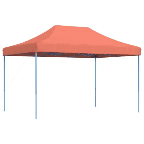 Sklopivi prigodni šator za svadbe - šator za zabave terakota 410 x 279 x 315 cm - Terakota Bez bočnog zida Ne Cijena