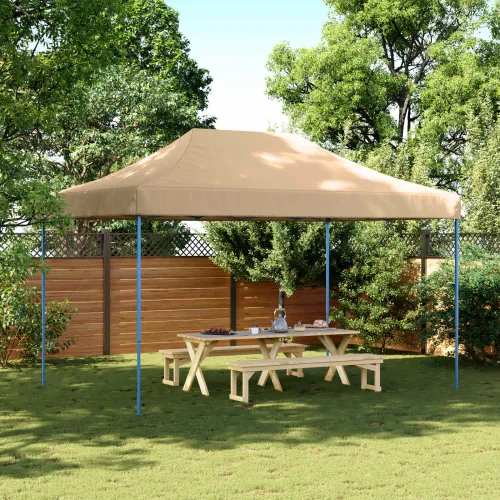 Sklopivi prigodni šator za svadbe - šator za zabave bež 440x292x315 cm - Bež Bez bočnog zida Ne Cijena