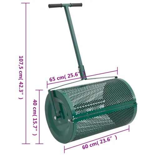 Rasipač komposta 75L zeleni Ø 40 x 60 cm čelični Cijena