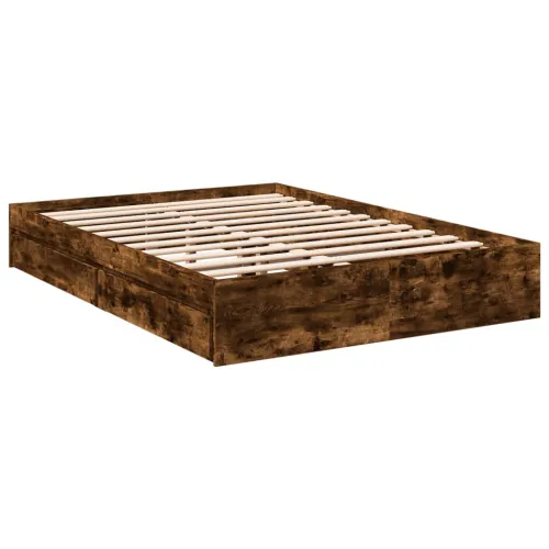 Okvir kreveta s ladicama boja hrasta 120x200 cm - Dimljeni hrast 120 x 200 cm Cijena