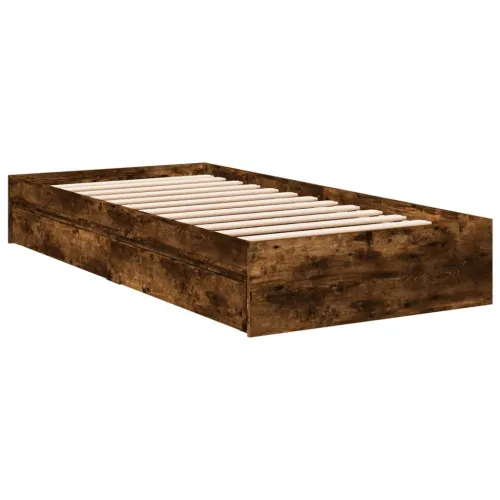 Okvir kreveta s ladicama boja hrasta 100x200 cm - Dimljeni hrast 100 x 200 cm Cijena