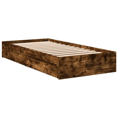 Okvir kreveta s ladicama boja hrasta 100x200 cm - Dimljeni hrast 100 x 200 cm Cijena
