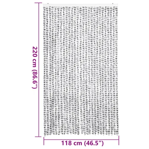Zastor protiv muha svjetlosivi i tamnosivi 118x220 cm od šenila - Svjetlosiva i tamnosiva 118 x 220 cm Cijena