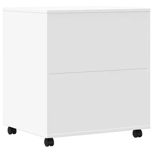 Stalak za printer s kotačima bijeli 60 x 50 x 67 cm - Bijela Cijena