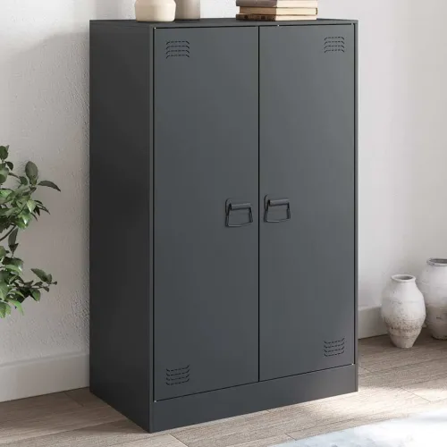 Komoda antracit 67 x 39 x 107 cm čelična - Antracit 1 Cijena