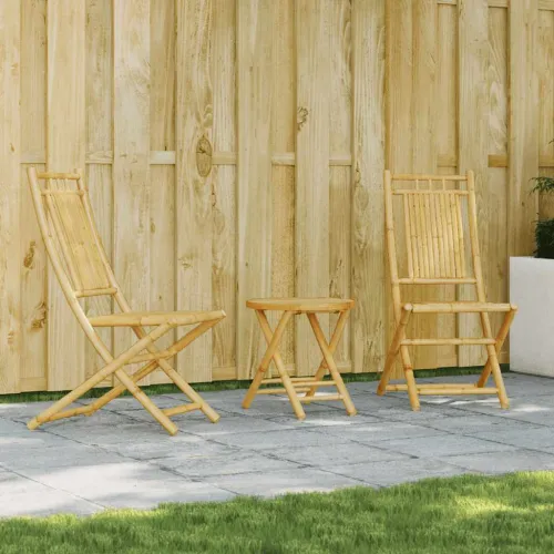 3-dijelni bistro set od bambusa - 46 x 66 x 99 cm (w x d x h) diameter x h 1 Cijena