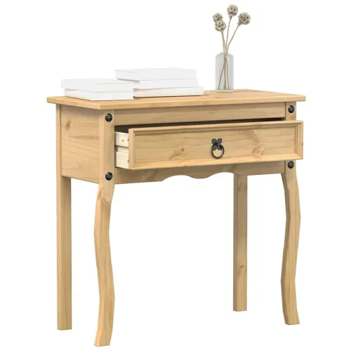 Konzolni stol Corona 73 x 35 x 73 cm od masivne borovine - Smeđa Cijena