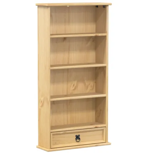 CD stalak – Ormarić za CD-ove Corona 52 x 17,5 x 103 cm od masivne borovine - Medeni vosak 1 Medeni vosak Cijena