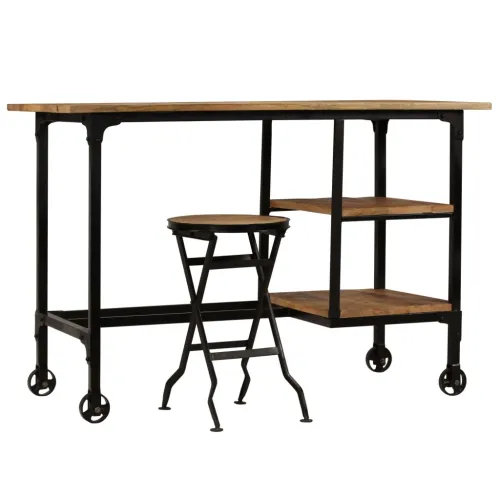 Stol sa sklopivim stolcem od mango drva 115 x 50 x 76 cm Cijena