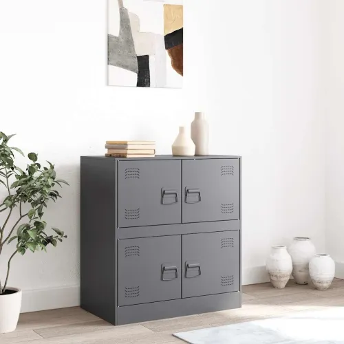 Komoda antracit 67 x 39 x 73 cm čelična - Antracit 1 Cijena