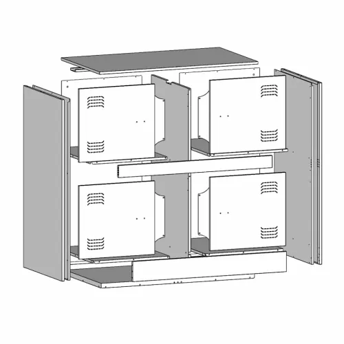 Komoda antracit 67 x 39 x 73 cm čelična - Antracit 1 Cijena
