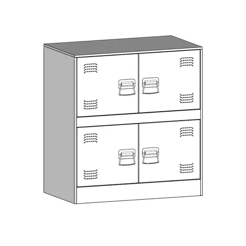 Komoda antracit 67 x 39 x 73 cm čelična - Antracit 1 Cijena