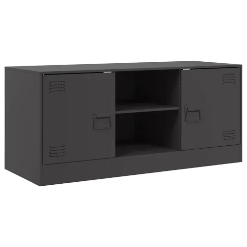 TV ormarić crni 99 x 39 x 44 cm čelični - Crna 1 Cijena