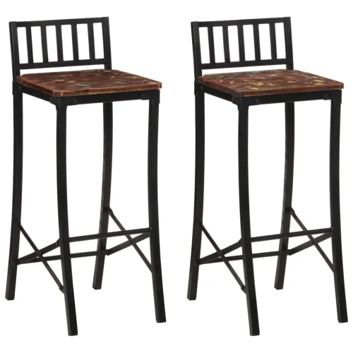 Barske stolice 2 kom od masivnog obnovljenog drva - 2 solid wood reclaimed Cijena