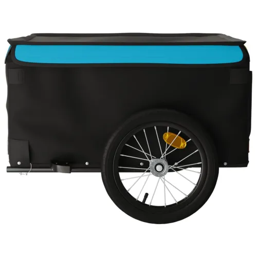 Prikolica za bicikl crno-plava 45 kg željezna - Plava 124 x 62.5 x 52 cm Cijena