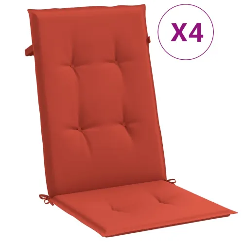 Jastuci za stolice 4 kom prošarano crvena 120x50x4 cm tkanina - Prošarana crvena 120 x 50 x 4 cm 4 Cijena