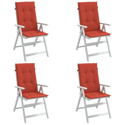Jastuci za stolice 4 kom prošarano crvena 120x50x4 cm tkanina - Prošarana crvena 120 x 50 x 4 cm 4 Cijena