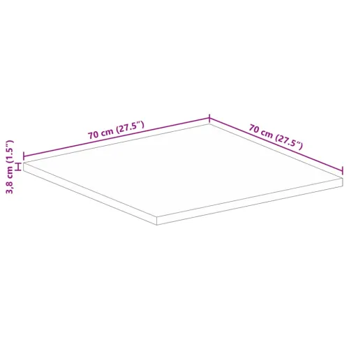 Stolna ploča 70x70x3,8 cm četvrtasta od masivnog drva manga - Drvo manga (završna obrada od hrastovine) 70 x 70 cm 1 38 mm Cijena