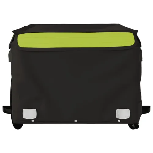 Prikolica za bicikl crno-zelena 45 kg željezna - Zelena 124 x 62.5 x 52 cm Cijena