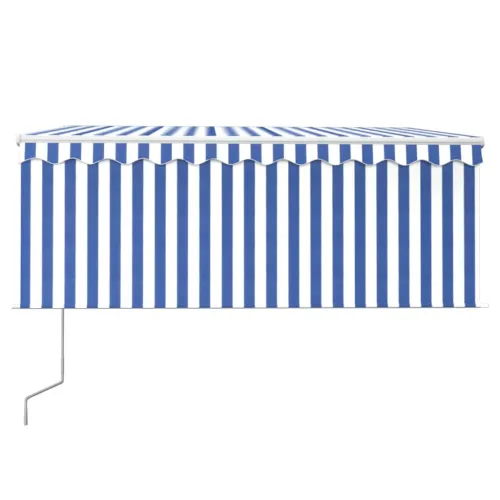 Automatska tenda s roletom i senzorom LED 3,5x2,5m plavo-bijela - Plava i bijela 3.5 x 2.5 m Cijena