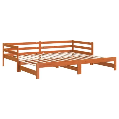 Dnevni krevet na razvlačenje bez madraca 90x190 cm masivno drvo - Voštano smeđa 90 x 190 cm Cijena