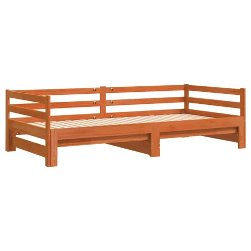 Dnevni krevet na razvlačenje bez madraca 90x190 cm masivno drvo - Voštano smeđa 90 x 190 cm Cijena