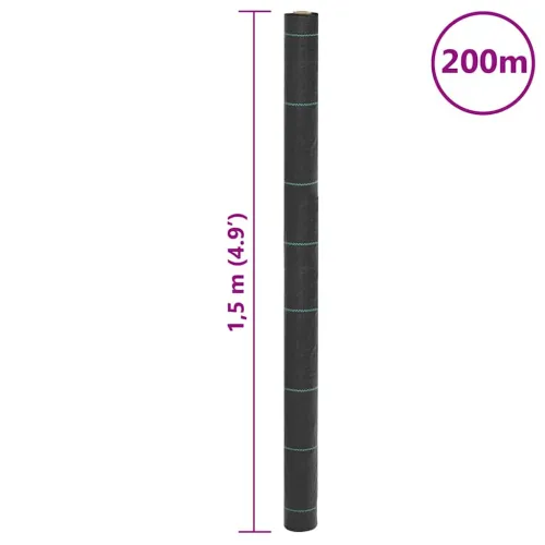 Opna protiv korova crni 1,5 x 200 m PP - 1.5 x 200 m (100 g/m²) Cijena
