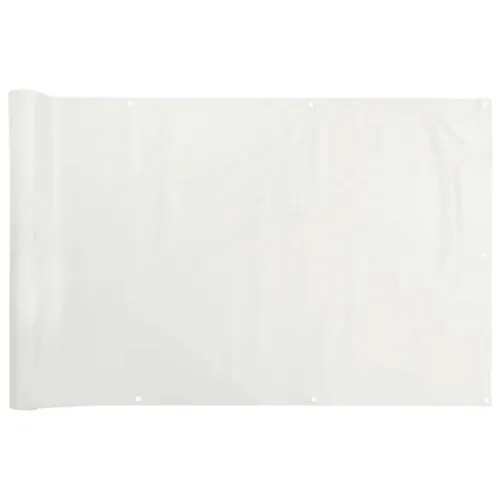 Balkonski zaslon za privatnost bijeli 400 x 120 cm PVC - Bijela 400 x 120 cm 1 Bijela Cijena