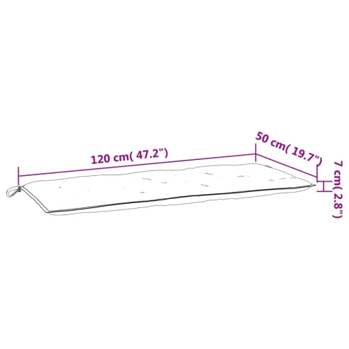 Jastuk za vrtnu klupu zeleni 120 x 50 x 7 cm od tkanine Oxford - Zelena 120 x 50 x 7 cm 1 Cijena