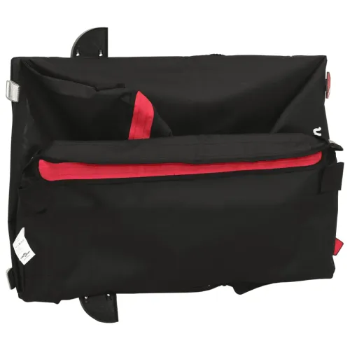 Prikolica za bicikl crno-crvena 45 kg željezna - Crvena 124 x 62.5 x 52 cm Cijena