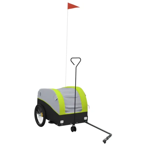 Prikolica za bicikl crno-zelena 30 kg željezna - Zelena 52 x 123 x 53 cm Cijena