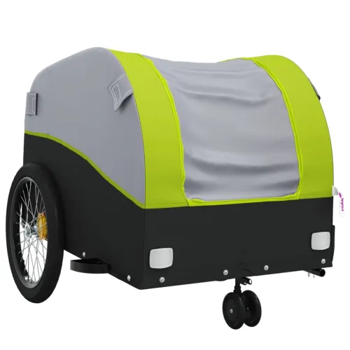 Prikolica za bicikl crno-zelena 30 kg željezna - Zelena 52 x 123 x 53 cm Cijena