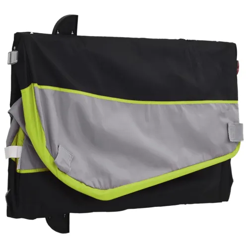 Prikolica za bicikl crno-zelena 30 kg željezna - Zelena 52 x 123 x 53 cm Cijena