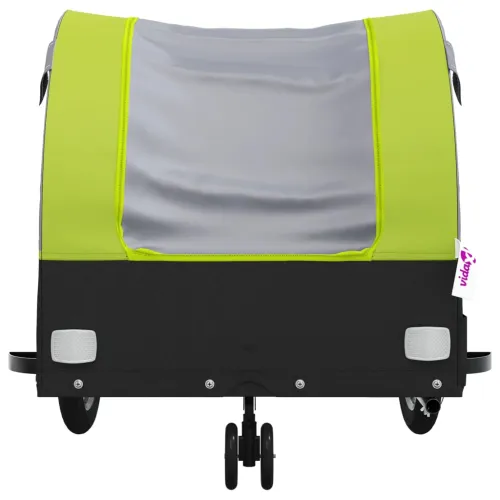 Prikolica za bicikl crno-zelena 30 kg željezna - Zelena 52 x 123 x 53 cm Cijena
