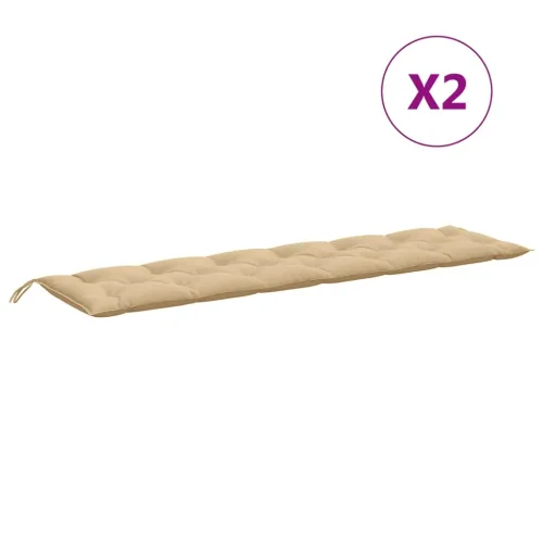 Jastuci za vrtnu klupu 2 kom bež 200x50x7 cm tkanine - Prošarana bež 200 x 50 x 7 cm Cijena