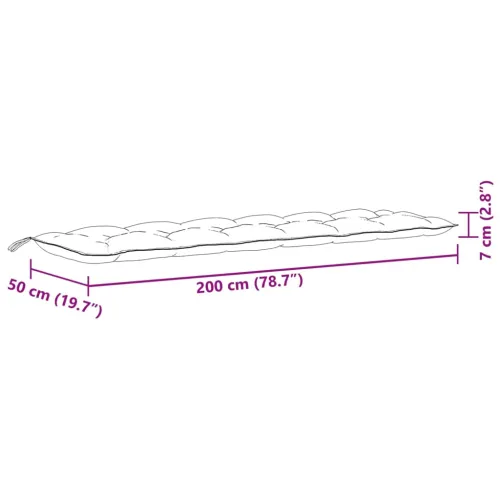 Jastuci za vrtnu klupu 2 kom bež 200x50x7 cm tkanine - Prošarana bež 200 x 50 x 7 cm Cijena