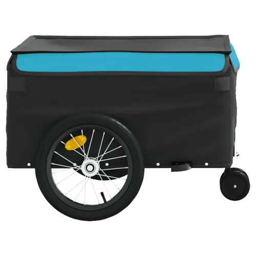 Prikolica za bicikl crno-plava 45 kg željezna - Plava 62.5 x 124 x 52 cm Cijena