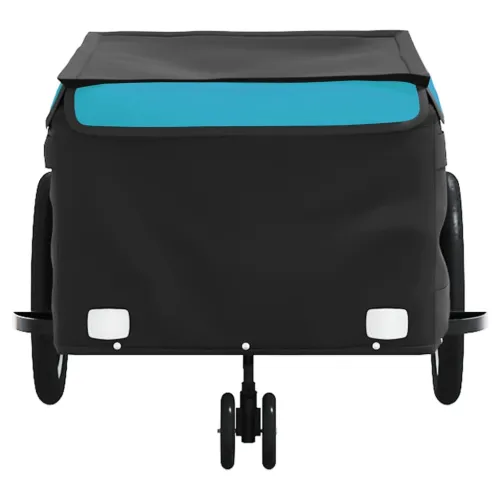 Prikolica za bicikl crno-plava 45 kg željezna - Plava 62.5 x 124 x 52 cm Cijena