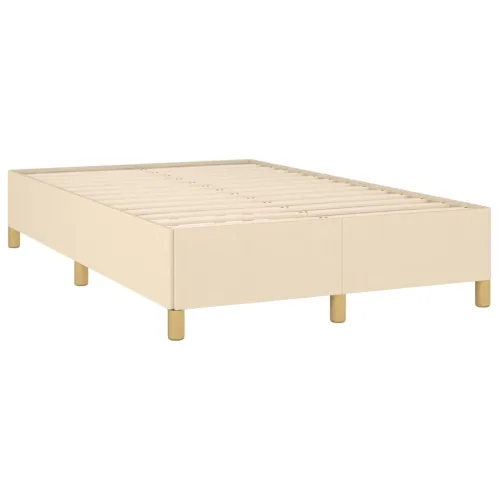Krevet box spring s madracem krem 120 x 190 cm od tkanine - Krema 120 x 190 cm Blok s kvadratima Krema Cijena