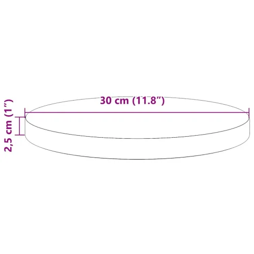 Ploča za stol okrugla voštano smeđa Ø 30 x 2,5 cm od borovine - Voštano smeđa Ø 30 x 2.5 cm Cijena