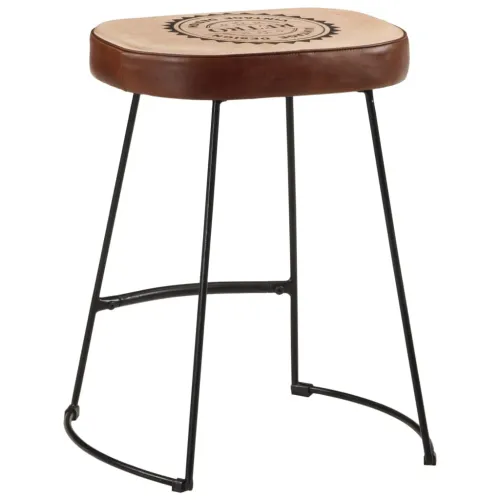 Barski stolci 2 kom tamnosmeđi 40 x 29,5 x 53 cm - Tamno smeđa 40 x 29.5 x 53 cm 2 Koža i platno Cijena
