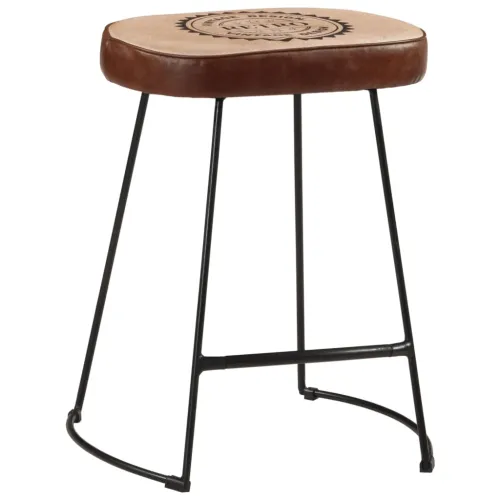 Barski stolci 2 kom tamnosmeđi 40 x 29,5 x 53 cm - Tamno smeđa 40 x 29.5 x 53 cm 2 Koža i platno Cijena