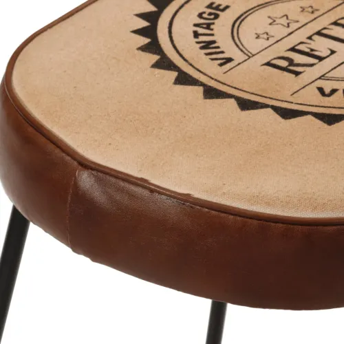 Barski stolci 2 kom tamnosmeđi 44 x 37,5 x 78 cm - Tamno smeđa 44 x 37.5 x 78 cm 2 Koža i platno Cijena