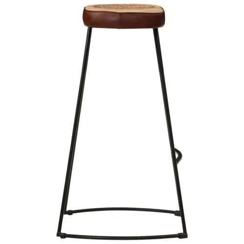 Barski stolci 2 kom tamnosmeđi 44 x 37,5 x 78 cm - Tamno smeđa 44 x 37.5 x 78 cm 2 Koža i platno Cijena