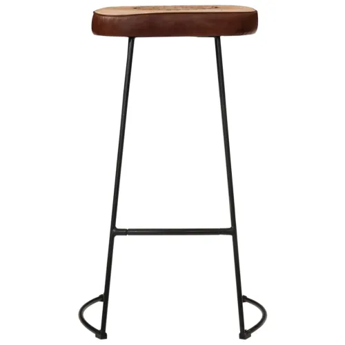 Barski stolci 2 kom tamnosmeđi 44 x 37,5 x 78 cm - Tamno smeđa 44 x 37.5 x 78 cm 2 Koža i platno Cijena