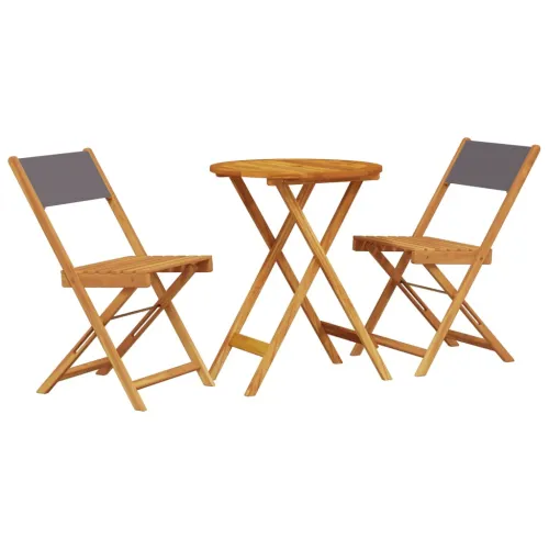 3-dijelni bistro set od tkanine i masivnog drva antracit - Antracit 60 x 75 cm Cijena