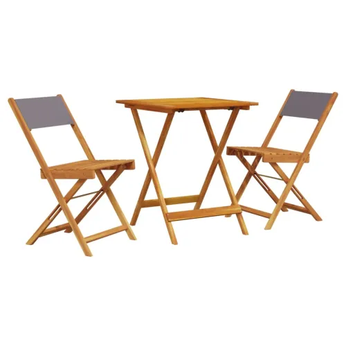 3-dijelni bistro set od tkanine i masivnog drva antracit - Antracit 60 x 60 x 75 cm Cijena