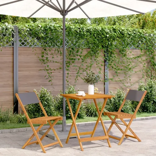 3-dijelni bistro set od tkanine i masivnog drva antracit - Antracit 60 x 60 x 75 cm Cijena